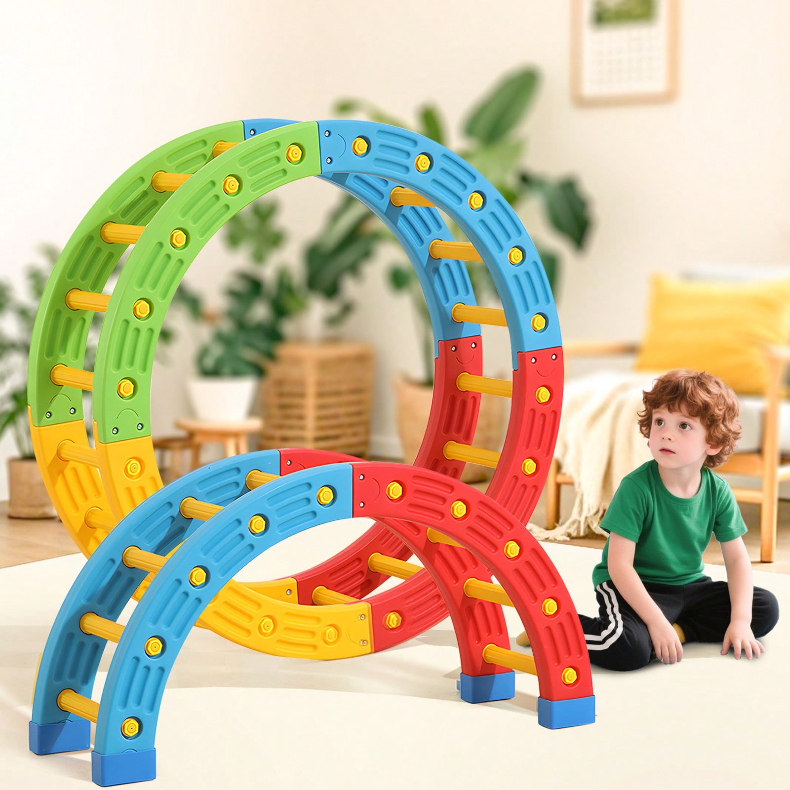 Home Gym Kids - GCCSJ 2-In-1 Foldable Toddler Climbing Toys