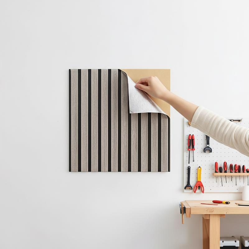 3D Wood Slat Wall Panels Eco-f - đánh giá và giá Home Gym Yoga Room