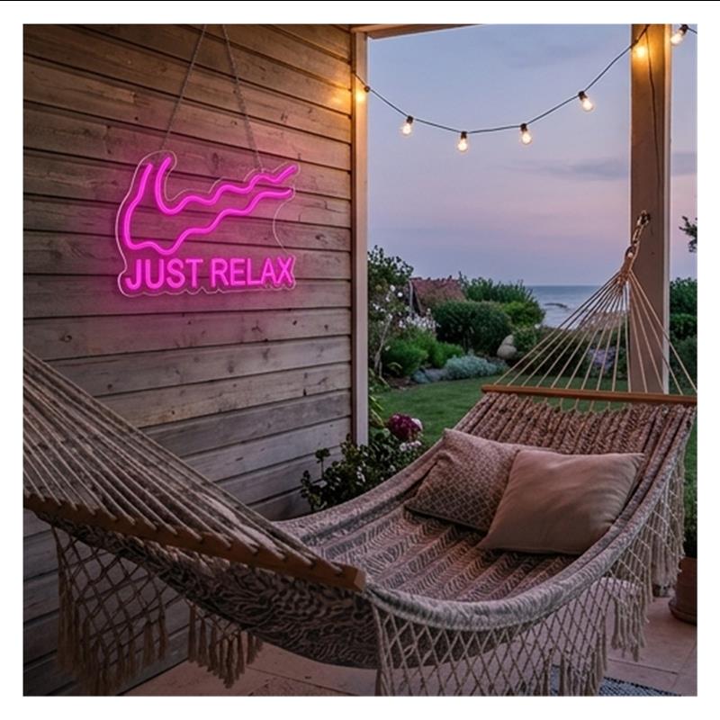 Just Relax Neon Sign Light For - đánh giá và giá Home Gym Yoga Room