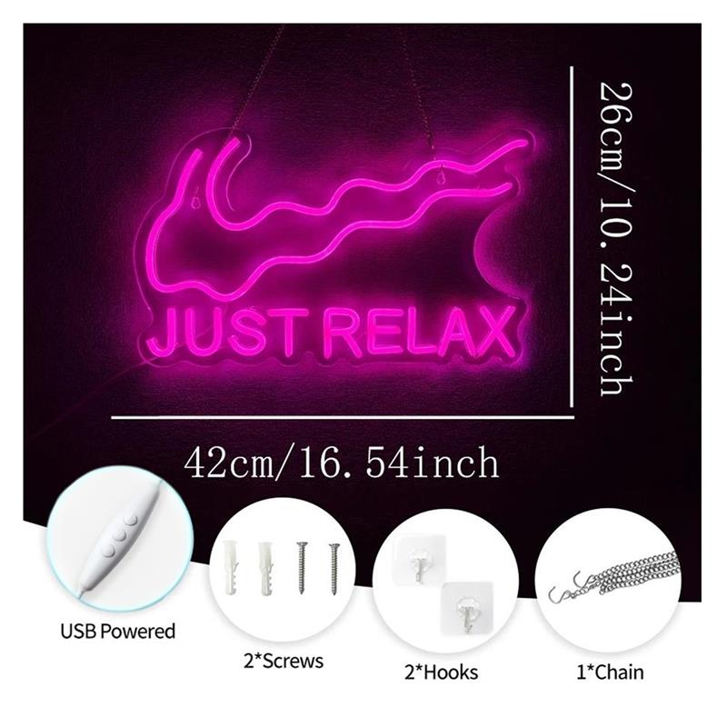 Just Relax Neon Sign Light For - đánh giá và giá Home Gym Yoga Room