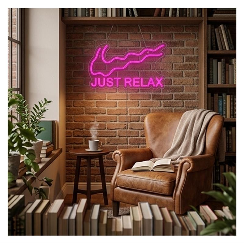 Just Relax Neon Sign Light For - đánh giá và giá Home Gym Yoga Room