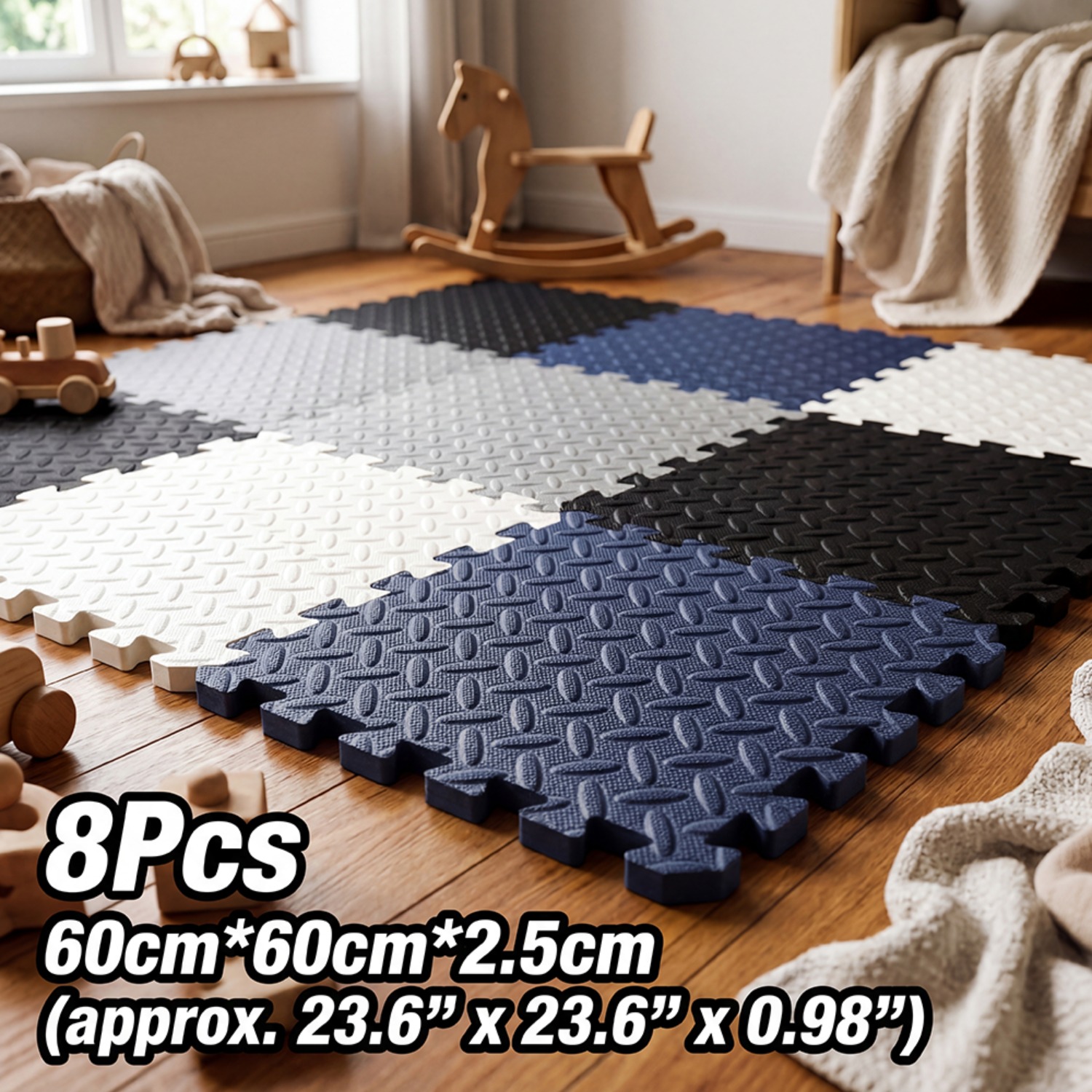 8Pcs 60x60cm EVA Foam Mat Livi - đánh giá và giá Home Gym Yoga Room