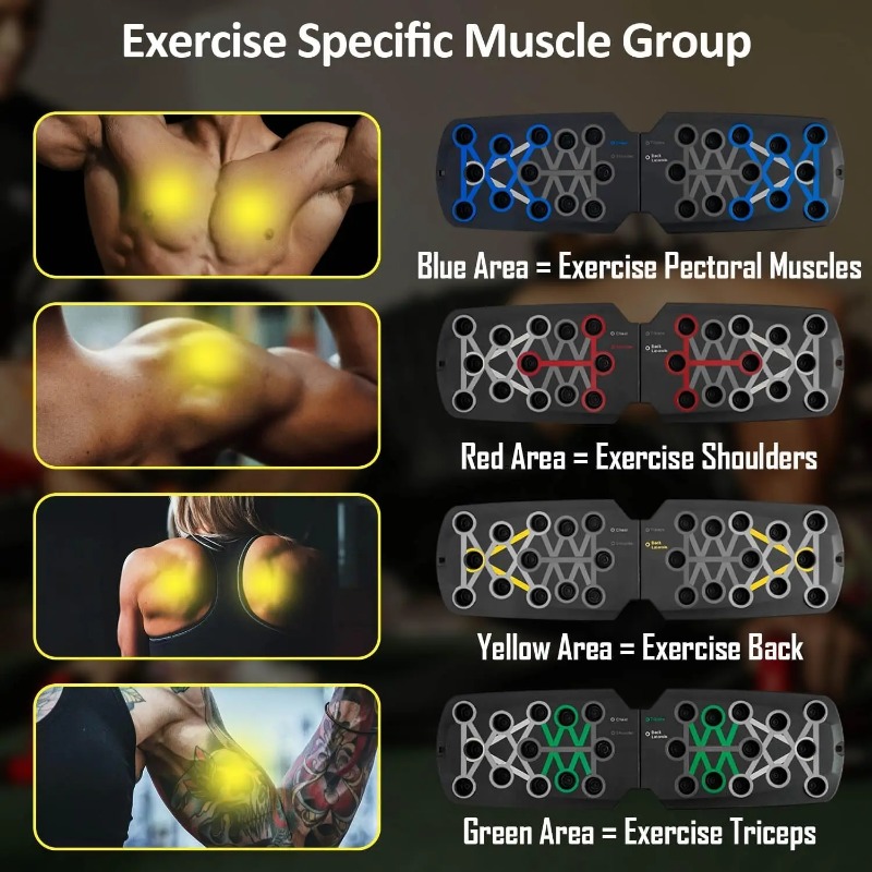 Foldable Push Up Board with Re - đánh giá và giá Home Gym System